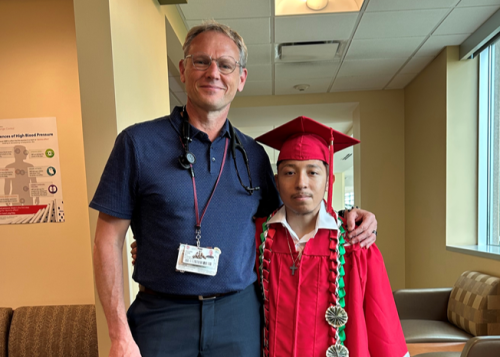 Ozark and Tapia posing together