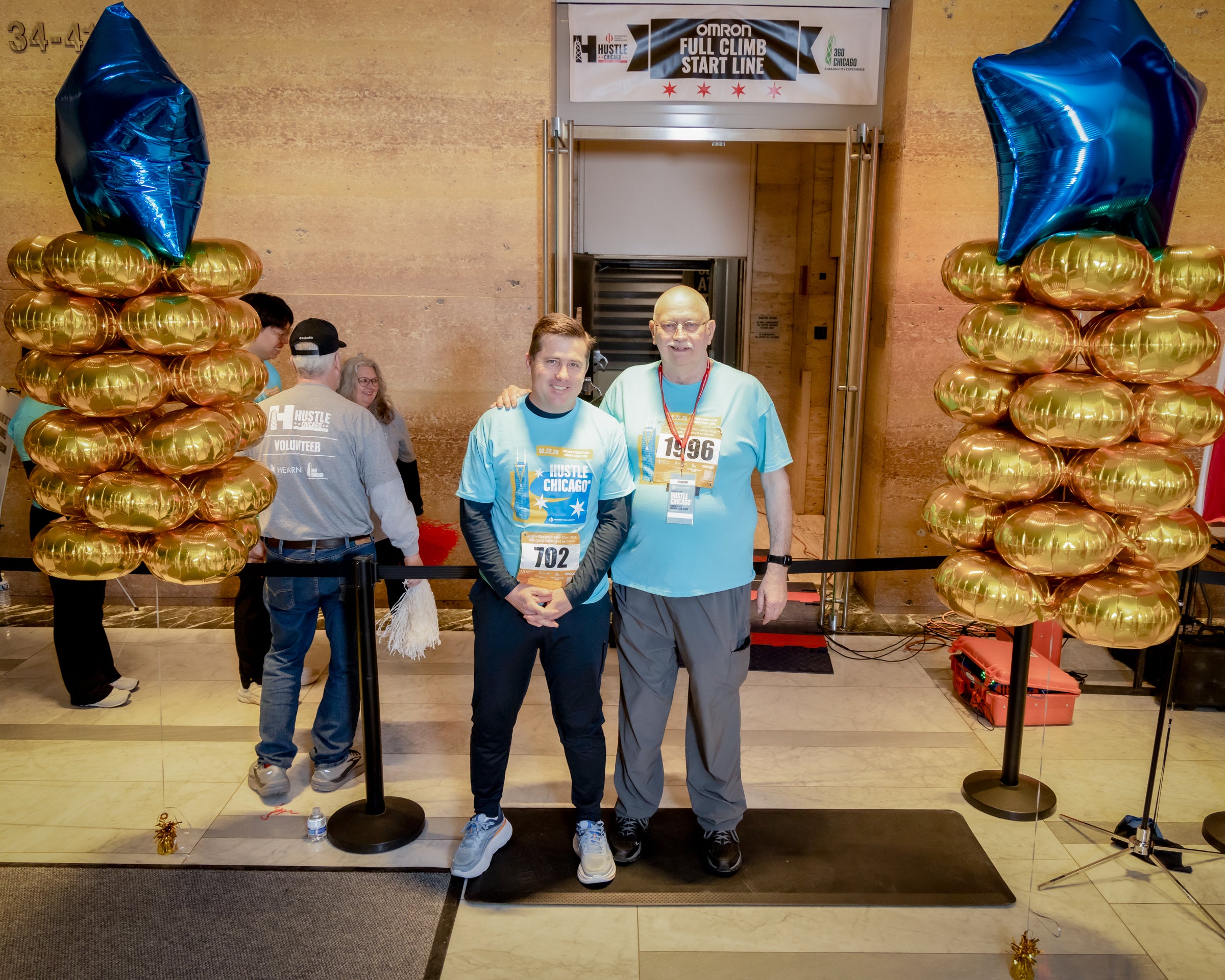 Mark Lakoduk and Daniel Dilling, MD, take on the 1,632-step charity climb