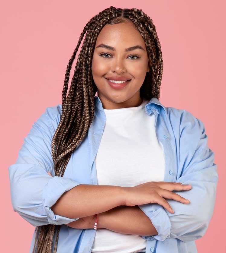 Bariatric patient smiling