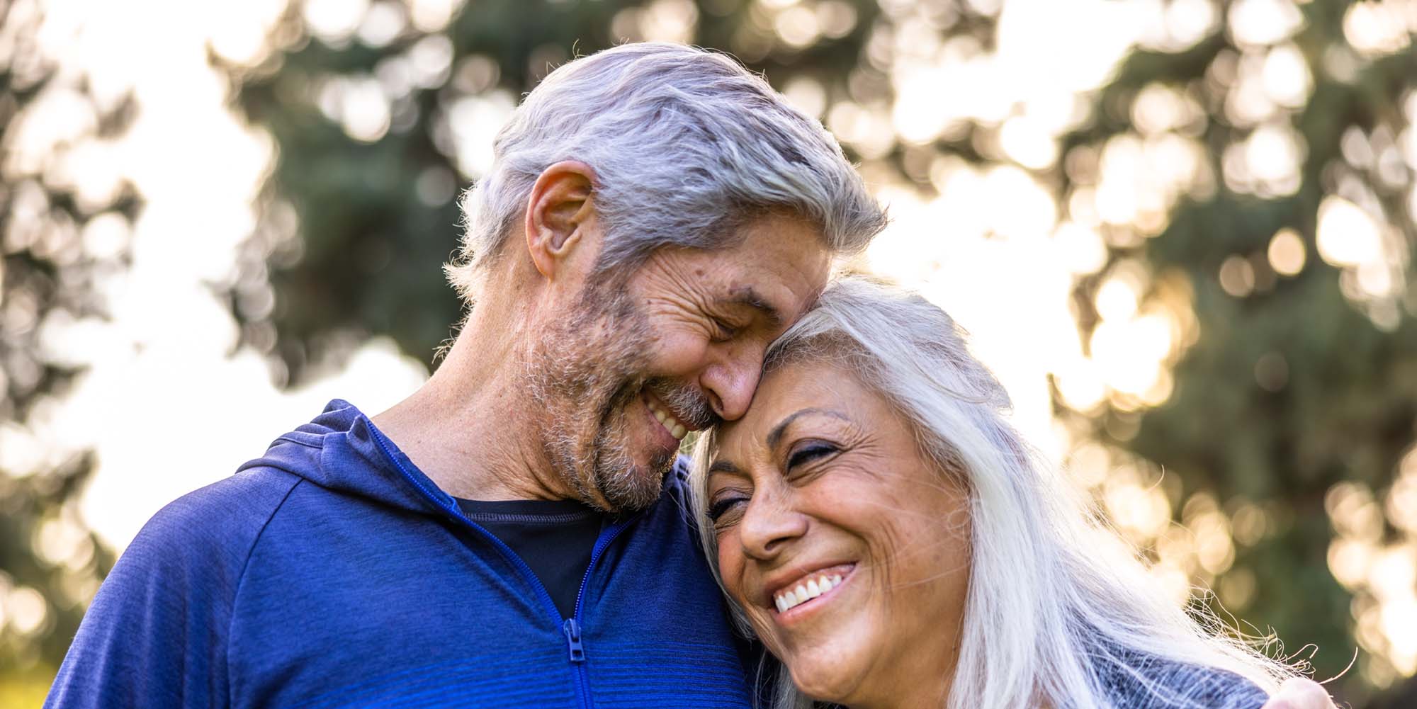 Man and woman hugging