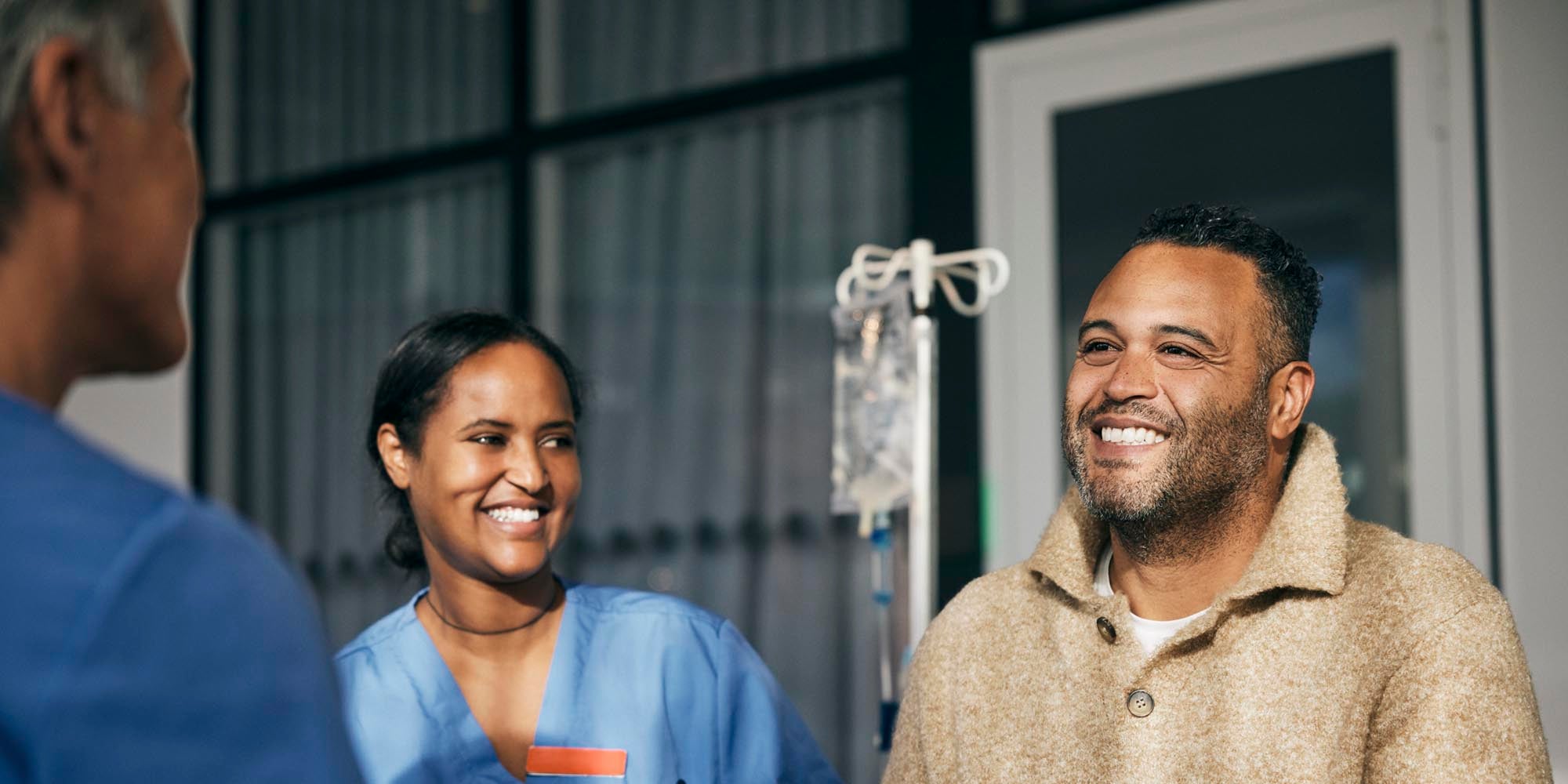 A couple talking to a doctor
