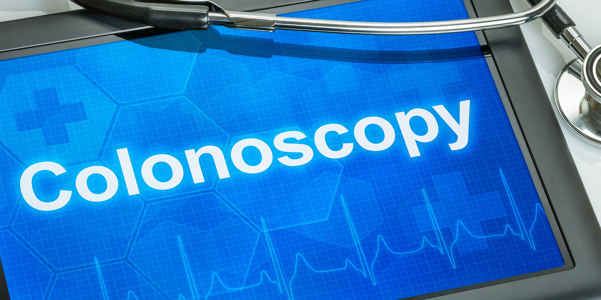 Colonoscopy word on tablet