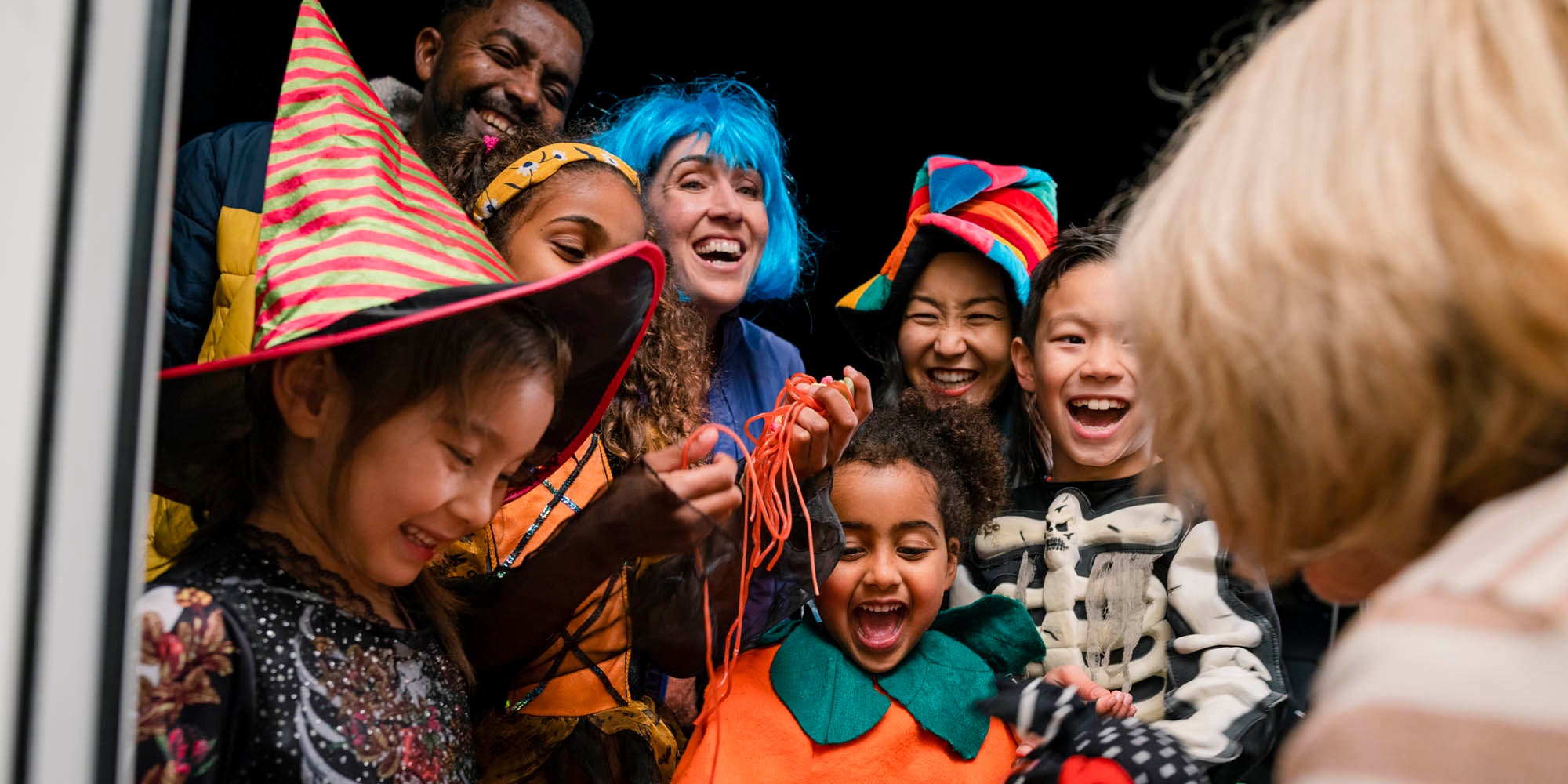 Kids dressed up for Halloween