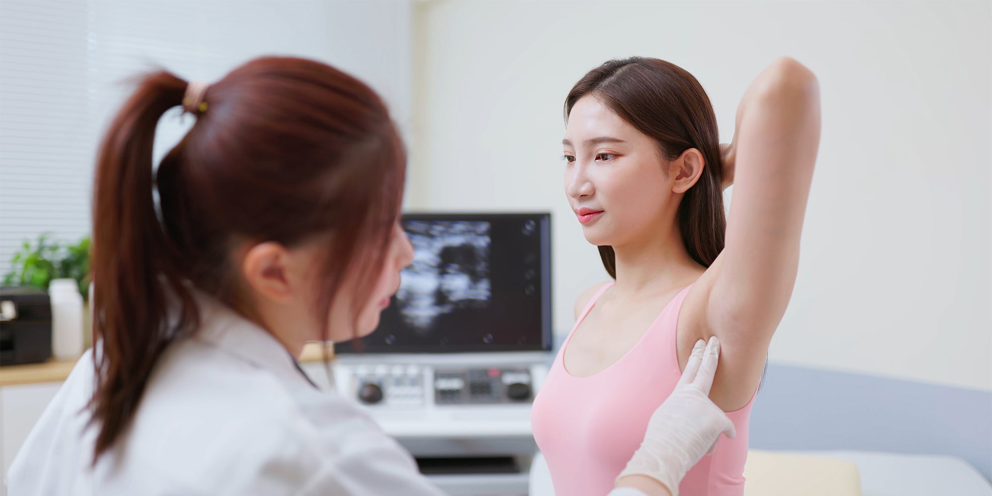 Doctor examining a patient