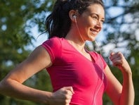 Woman jogging outdoors