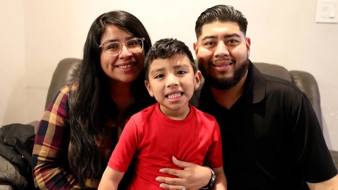 Heart transplant patient and family